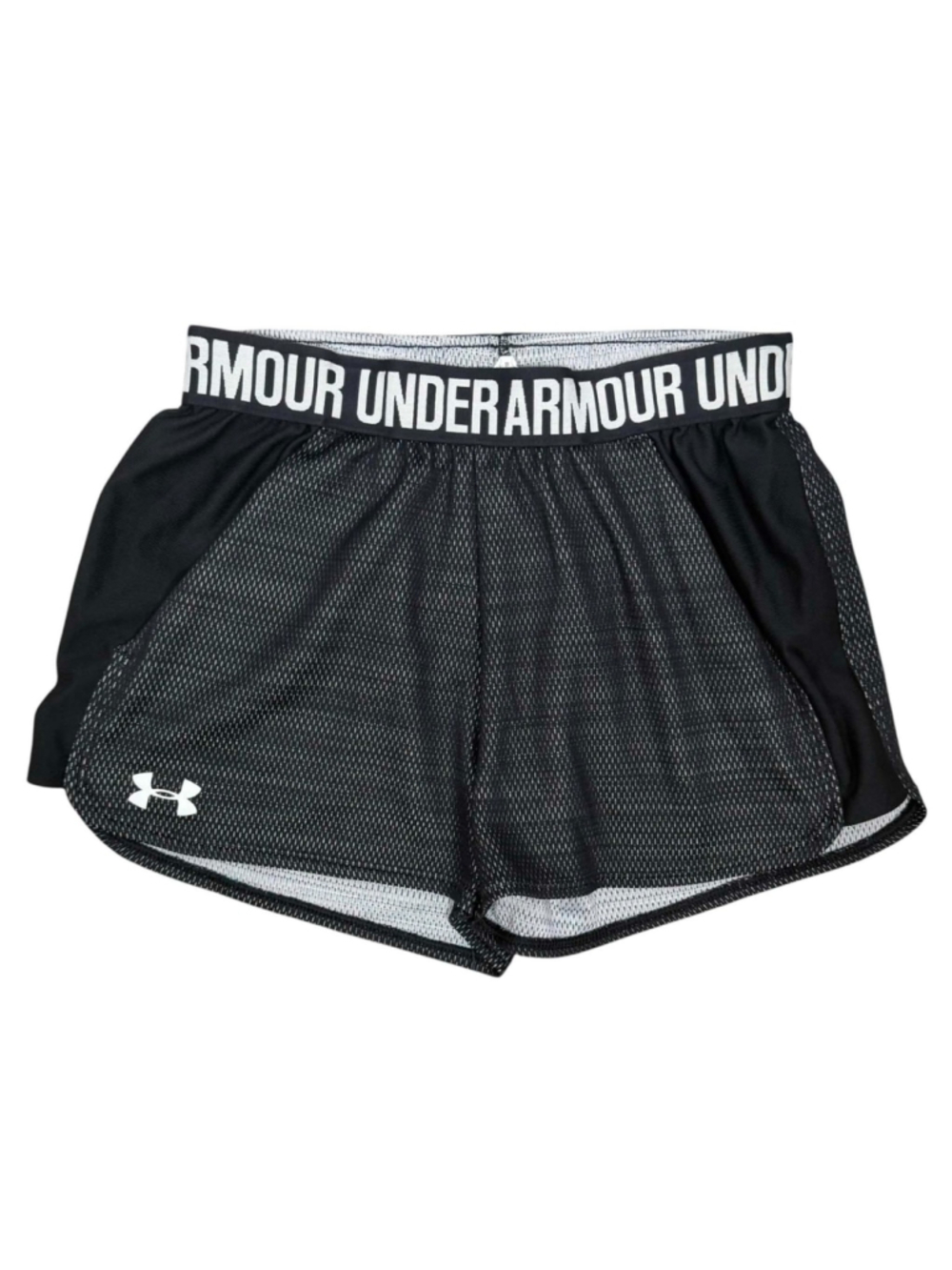 Under Armour HeatGear Training Shorts Black Gray Athletic Mesh Women's Size XS